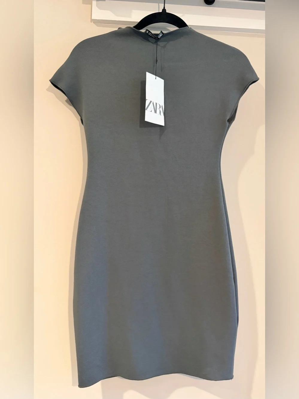 Zara - Mini Stretch Knit Dress - Gray